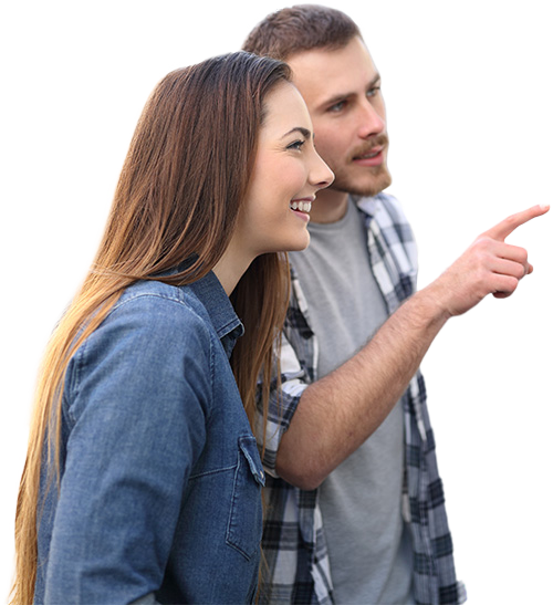 Pareja buscando un piso en Alcorcón