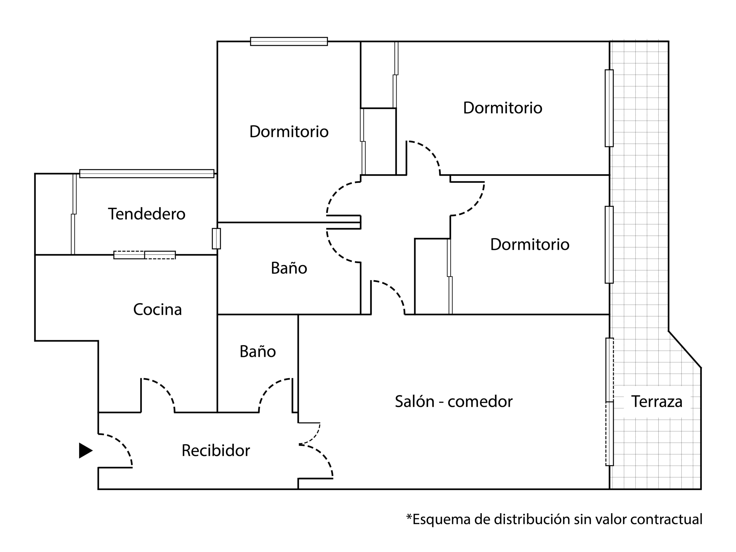 Plano de distribución de la vivienda