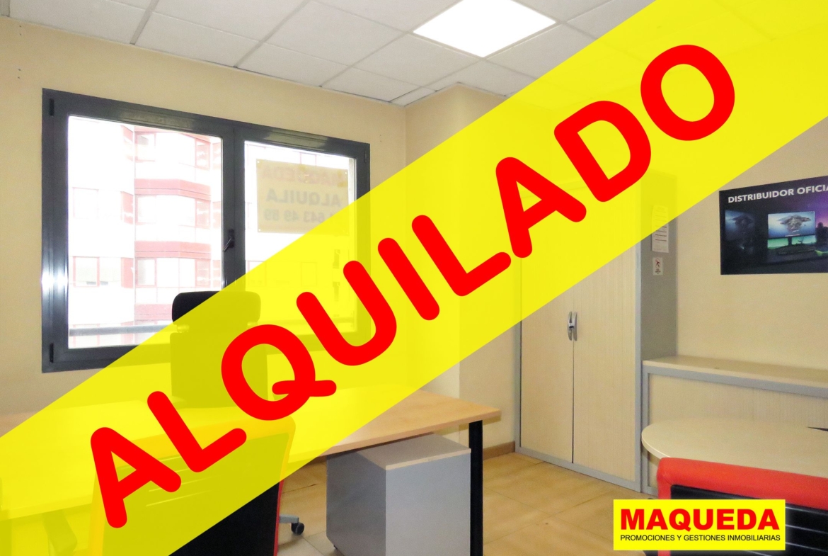 Despacho amueblado en oficina en calle Gamonal de Madrid con etiqueta de ALQUILADO