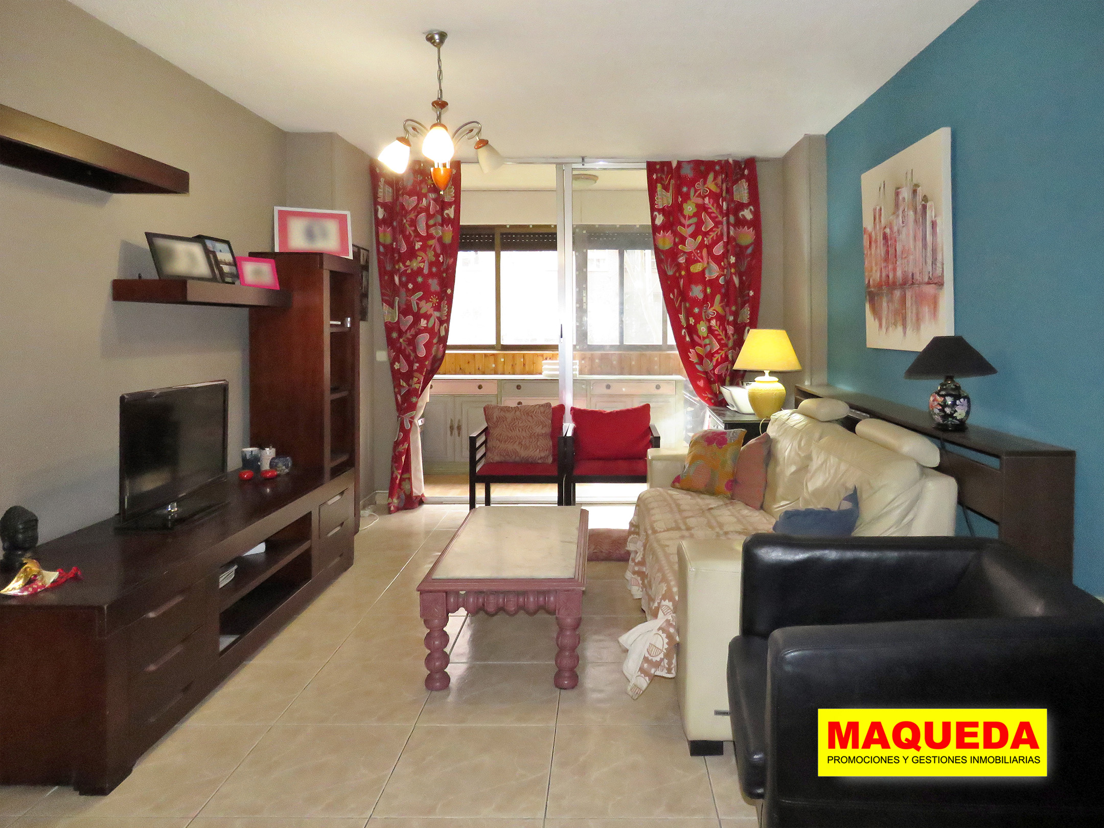 Zona de estar en el salón comedor del piso