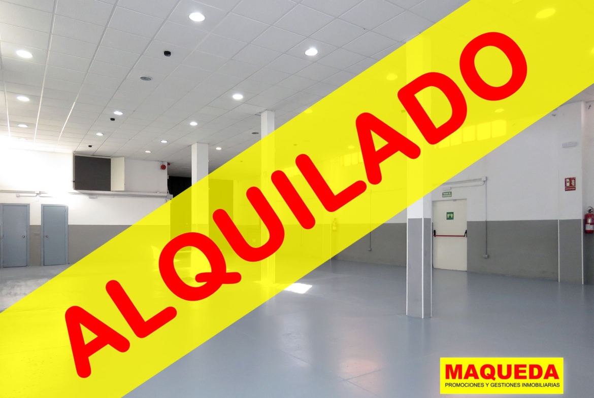 nave industrial en alquiler en Alcorcón con etiqueta de ALQUILADO