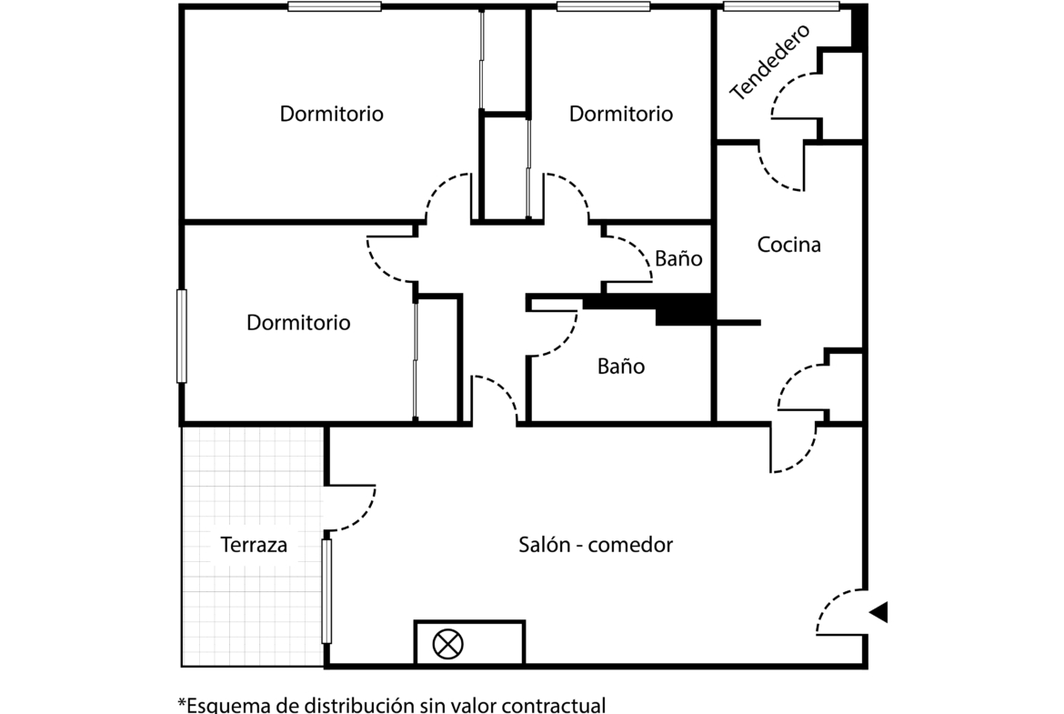 Plano del piso en venta en Guadarrama - La Jarosa I