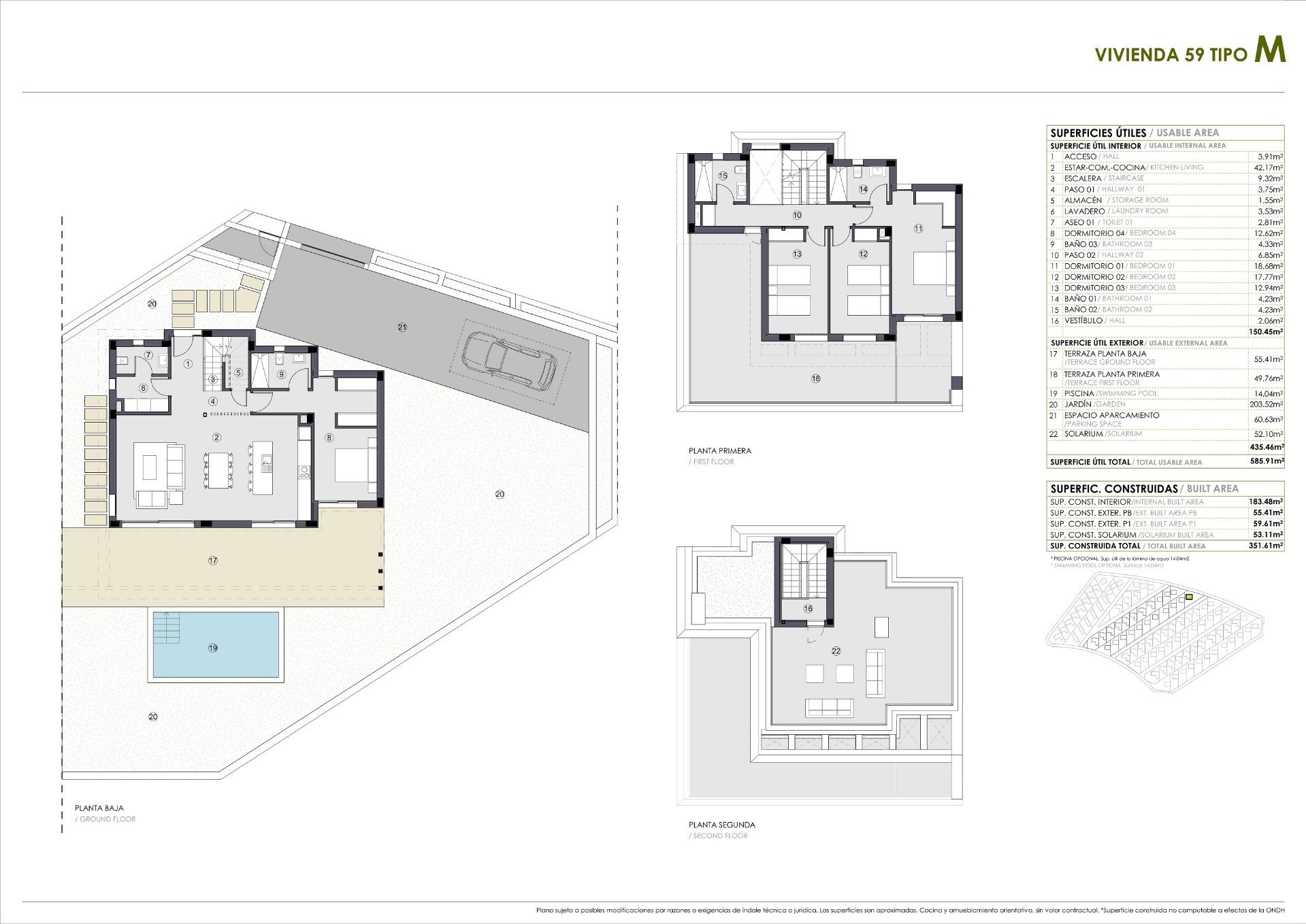 Architectural site plan showing a multi-level home with indoor rooms, a driveway, and an outdoor pool area.