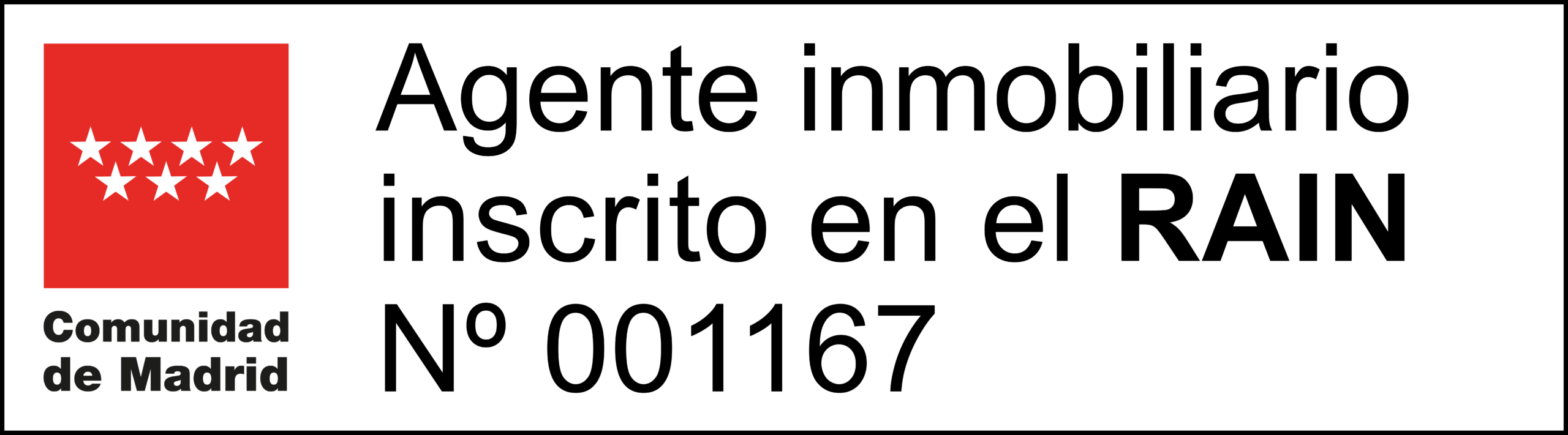 Inmobiliaria registrada en el RAIN en Madrid