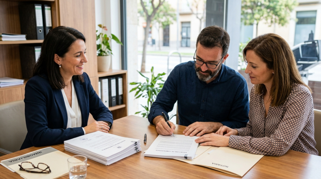 Firma de documentos necesarios para vender una casa en Alcorcón en notaría