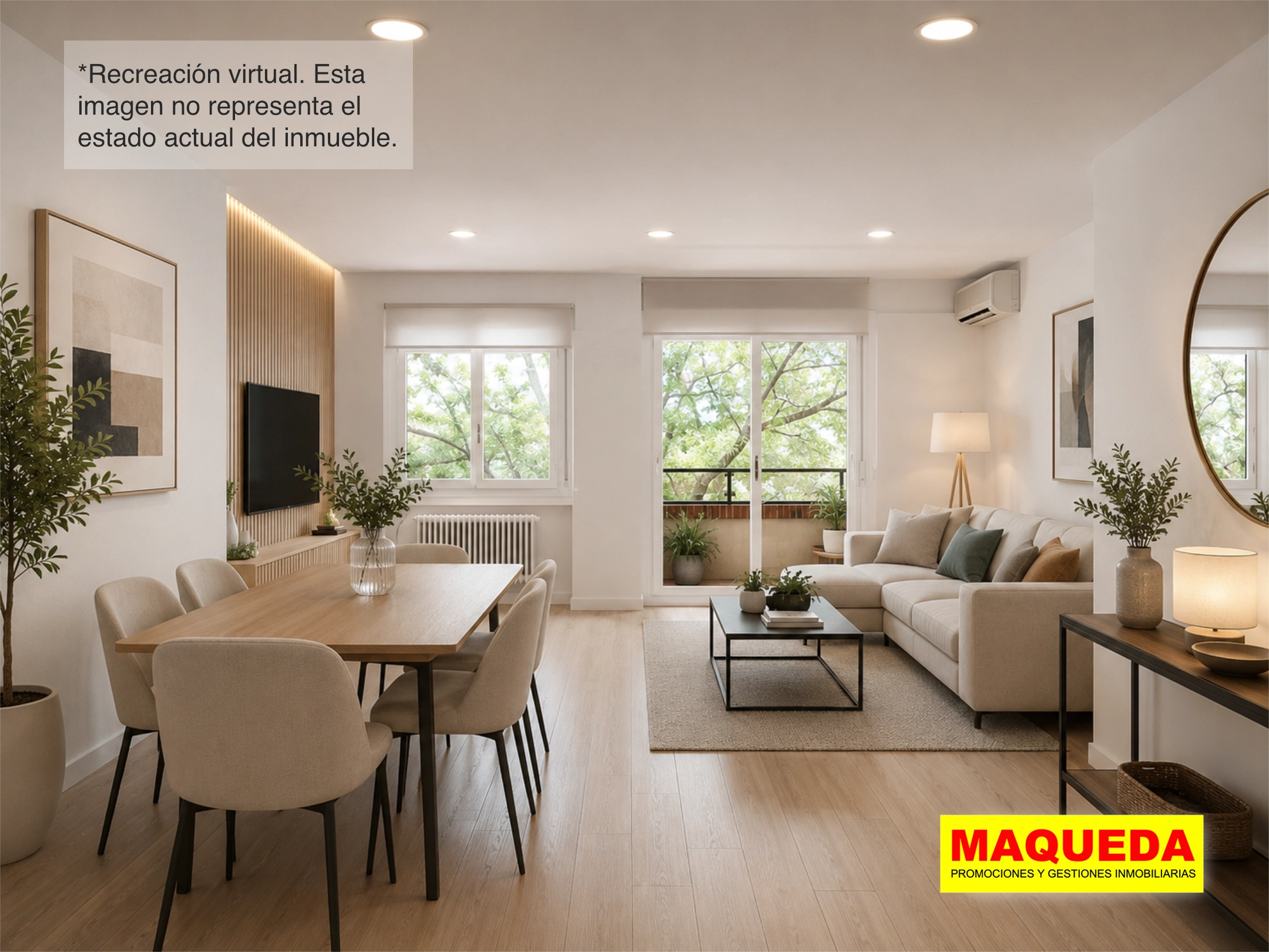Home staging virtual del piso en venta en el centro de Alcorcón