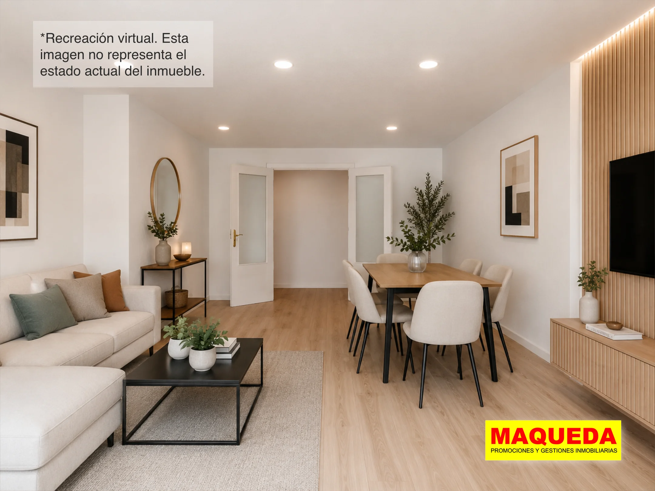 Home staging virtual del piso en venta en el Alcorcón centro