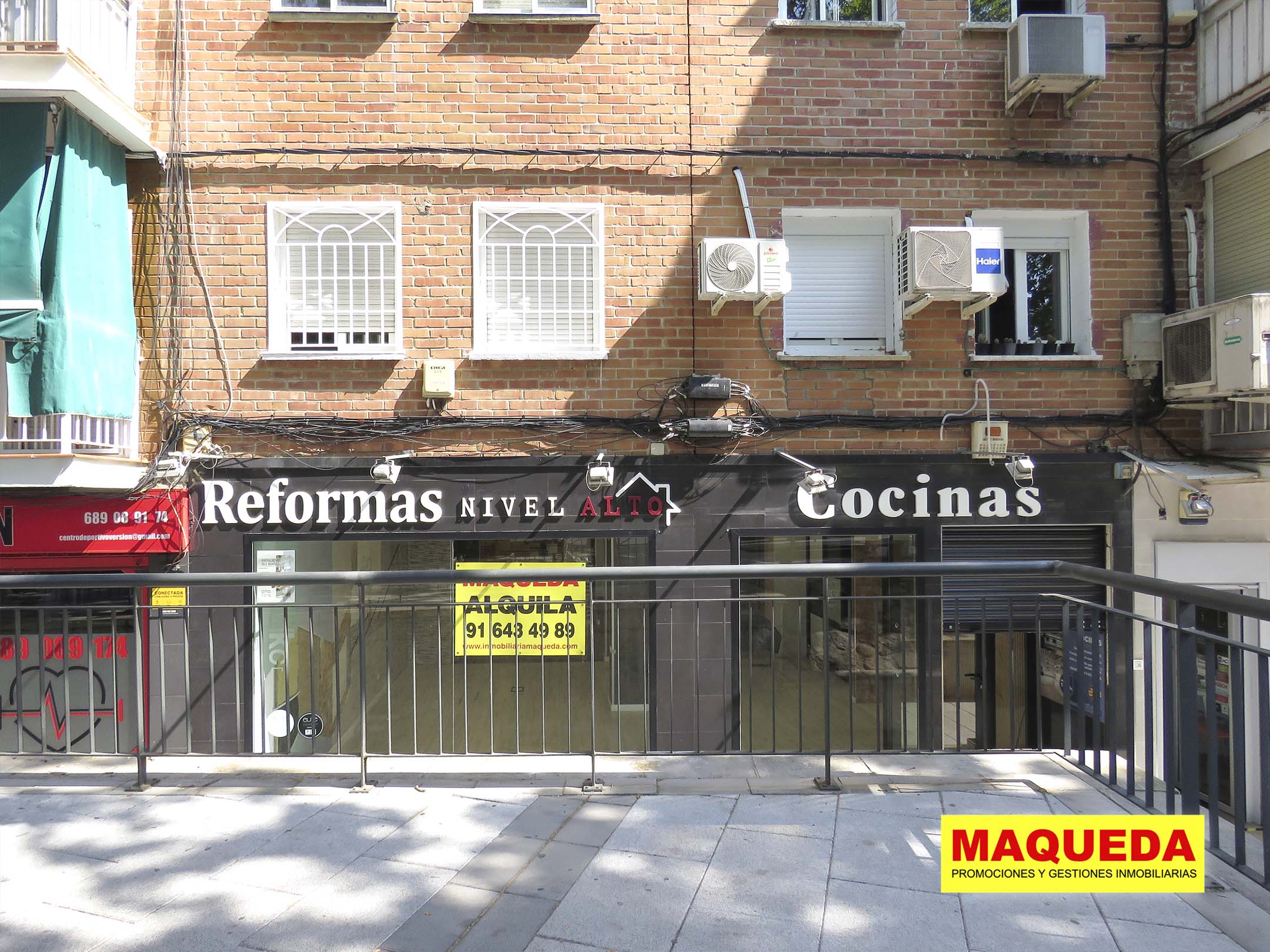 Fachada frontal del local en alquiler en Los Cantos, Alcorcón Centro