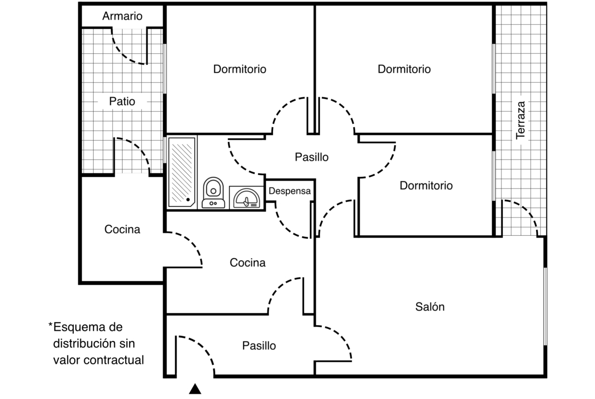 Plano del piso en venta en calle Mayor Alcorcón